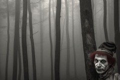 clown-portrait-dark-forest_