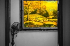 Yellow Painting - art fan